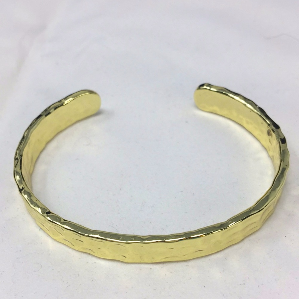Agatha bracelet cuff polished gold tone signed